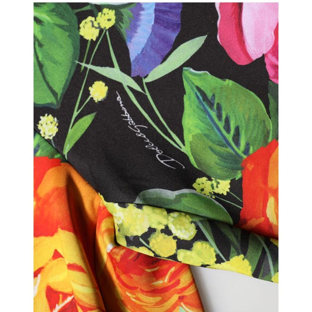 Dolce & Gabbana Multicolor Floral Stretch Jersey Leggings Women's Pants - Picture 5 of 5